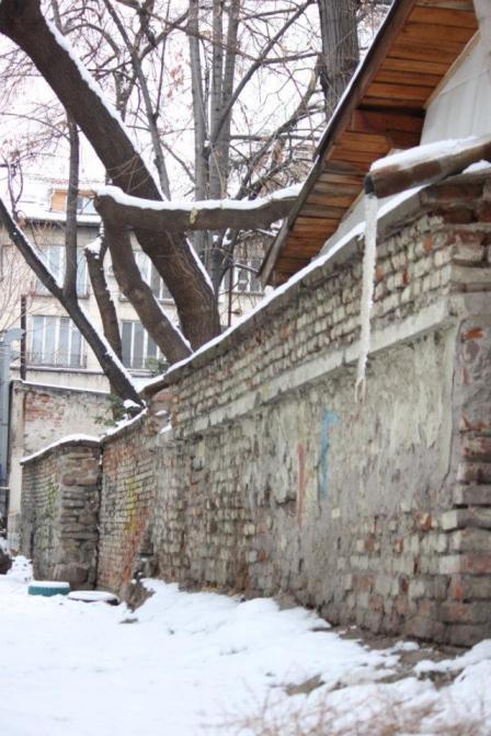 Dripping water frozen mid air in Sofia Bulgaria